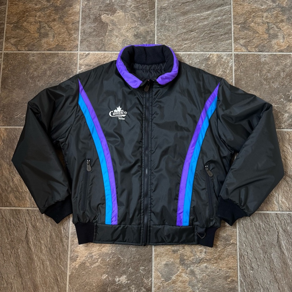 Vintage Choko Design Snowmobile Jacket Mens Medium Choko Lite Puffer 90s